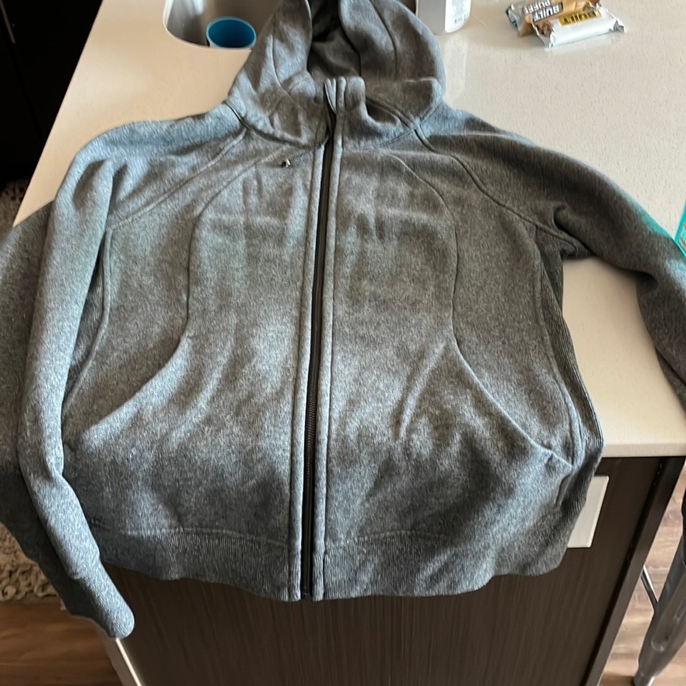 Lululemon Scuba Full Zip, Heathered Speckled Black, 14